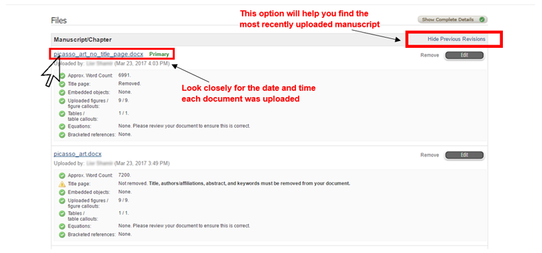 Document Submission Page